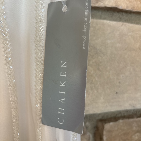 Silk beaded skirt- cream - Picture 7 of 7